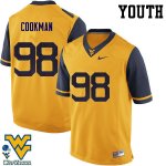 Youth West Virginia Mountaineers NCAA #98 Sam Cookman Gold Authentic Nike Stitched College Football Jersey BI15O35AA